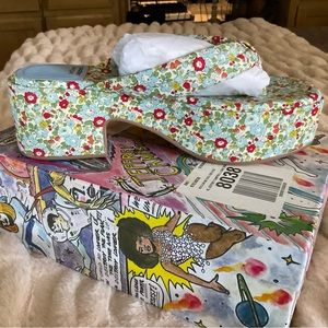 Floral Platform Thong Sandal